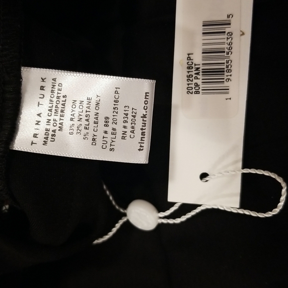 💕TRINA TURK💕 Bop 2 Pant ~ Black with Glitter Rainbow Tuxedo Stripe XXL NWT - Picture 13 of 14